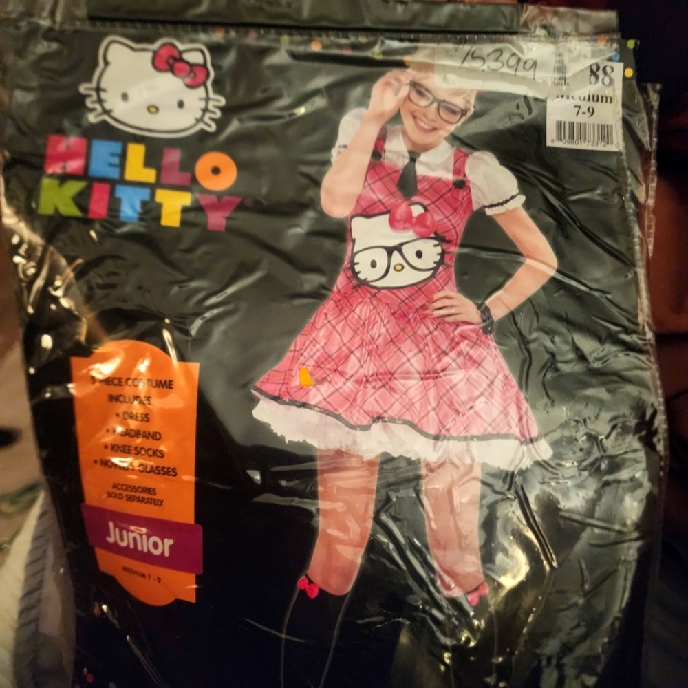 Open box Hello Kitty Nerd costume